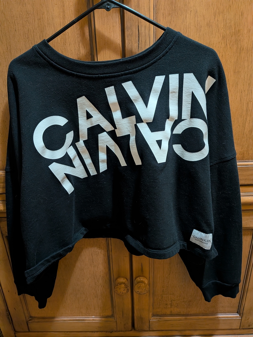 XxL-Calvin Klein Performance - Logo Cropped Sweatshirt
